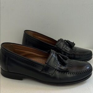 Bass Black Leather Tassel Loafers men’s